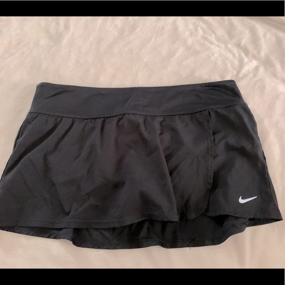 Nike black swim skirt with attached bottoms large